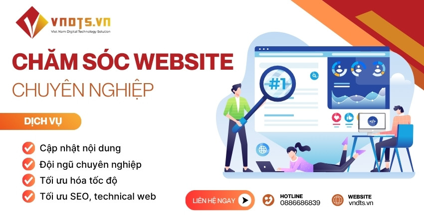 Các hoạt động chính trong chăm sóc website chuyên nghiệp 
