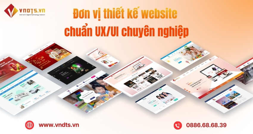 VNDTS – Đơn vị thiết kế website chuẩn UX/UI chuyên nghiệp và uy tín