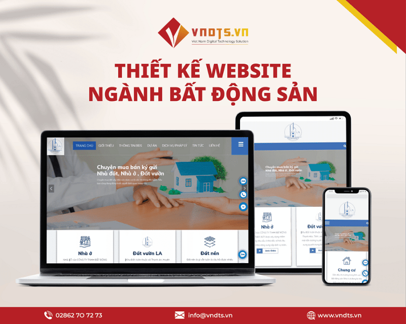 Thiết kế website bất động sản chuyên nghiệp sẽ đem lại cho doanh nghiệp một giao diện đẹp, chuyên nghiệp. 
