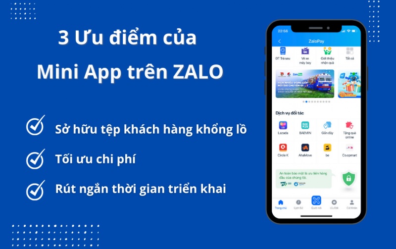 Zalo Mini App là những ứng dụng nhỏ được triển khai và hoạt động trực tiếp trên nền tảng của Zalo. 