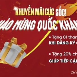 Ưu Đãi Cực Sốc Chào Mừng Quốc Khánh - Dành Riêng Cho Khách Hàng Thân Thiết Của VNDTS